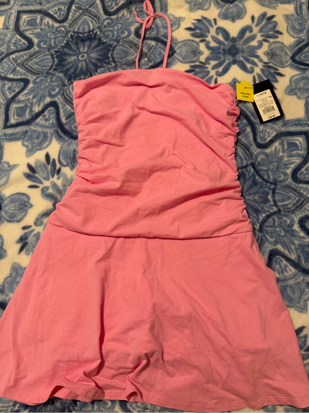 Art class girls Pink Halter Skater Dress - size L 10/12 NWT